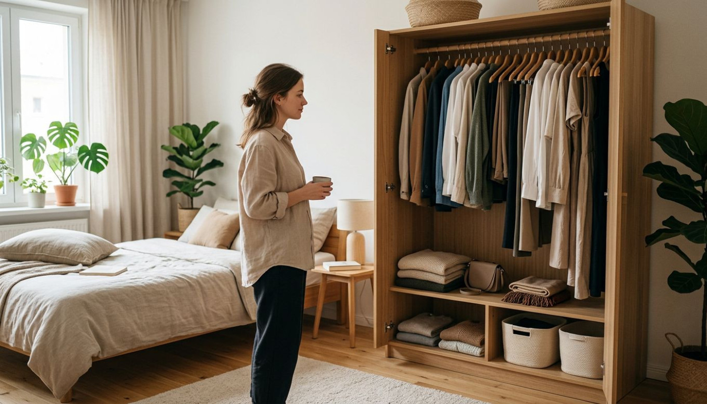Minimalismus im kleiderschrank: einfluss auf das wohngefühl